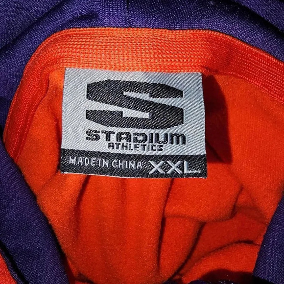 Stadium Athletics Mens Orange Clemson Tigers Hoodie XXL - Picture 4 of 5